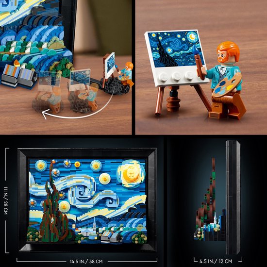 LEGO Ideas Vincent van Gogh - De sterrennacht Decoratie Set voor Volwassenen - 21333