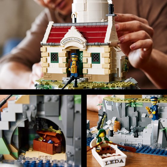 LEGO Ideas Gemotoriseerde vuurtoren met Lichtjes, Modelbouwset voor Volwassenen - 21335